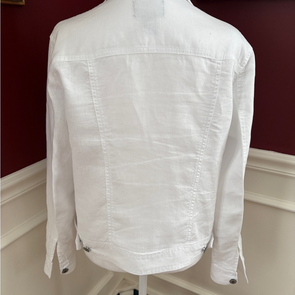 Jones New York Women's White Jean Jacket - Picture 3 of 7